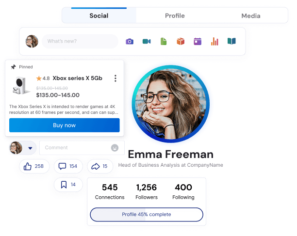 Nested social media